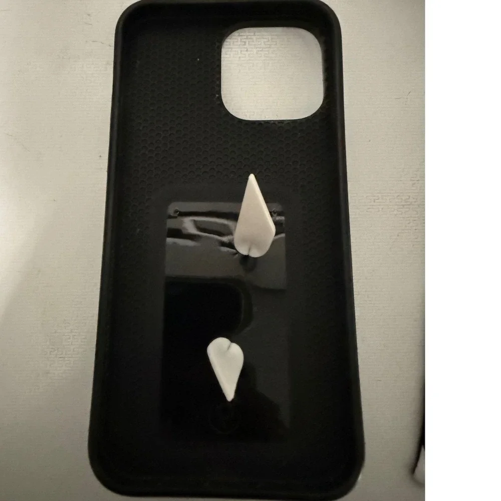 Loopy Cases iPhone 13 Pro Max‎ Cover Black White Cow Print Phone Grip Protective